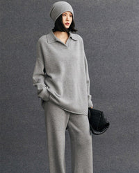 Mid-Length Plus-Size Cashmere Knit Sweater