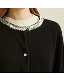 Cashmere Sequined Chanel-Style Sweater