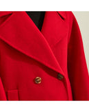 Short Double-Faced Wool Coat