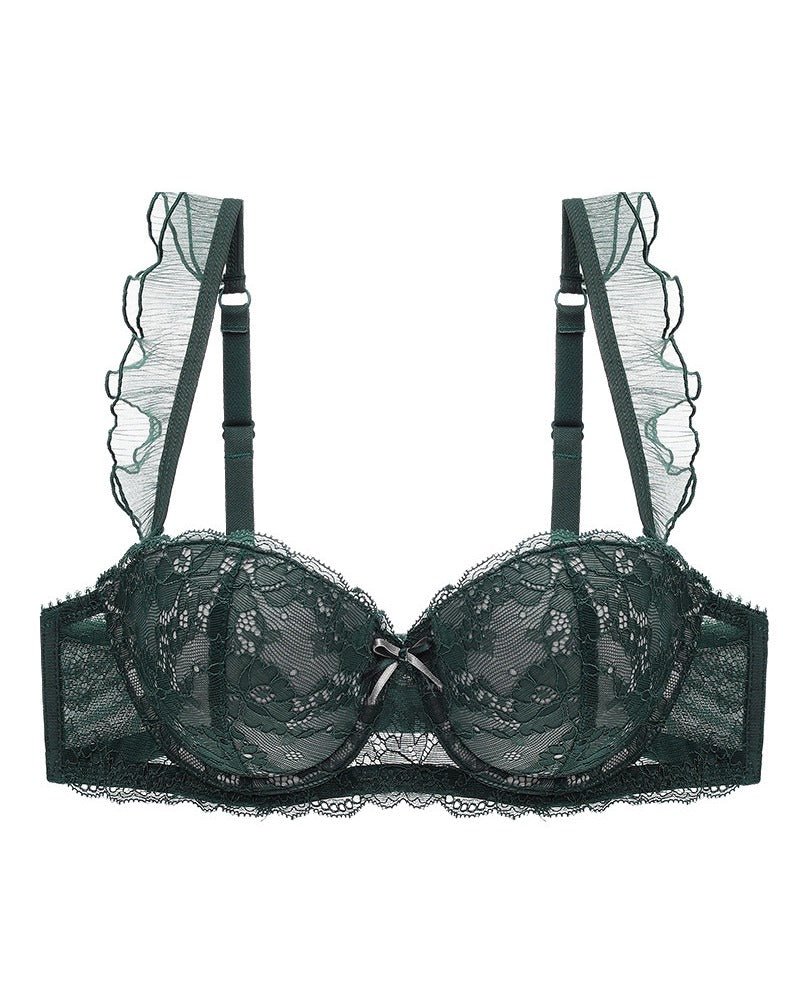 French-style sexy ruffled lace push-up lingerie