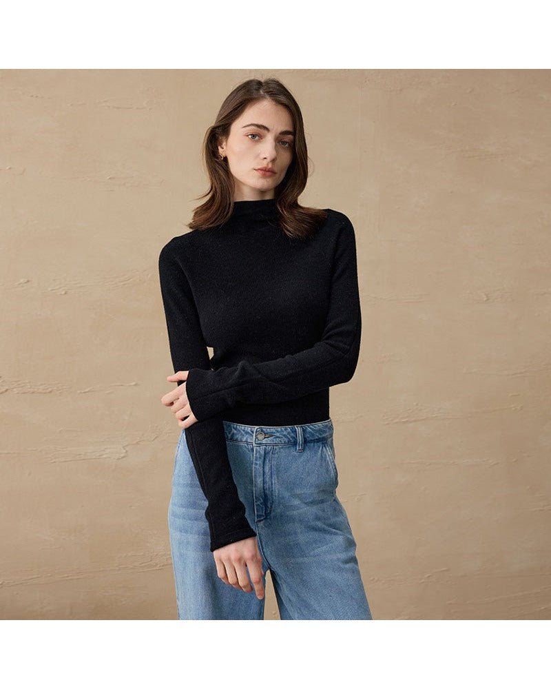 Wool Knitted Turtleneck Pullover Sweater