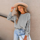 Designers' Backless Long Sleeve Knitted Pullover