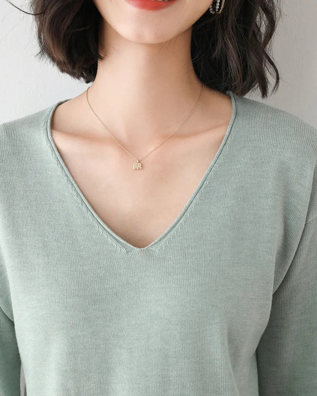 Soft Knit V-Neck Everyday Jumper
