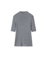 Cashmere Mid-Sleeve Turtleneck Sweater