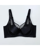 Satin mesh push-up and lifting bra