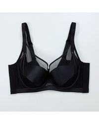 Satin mesh push-up and lifting bra