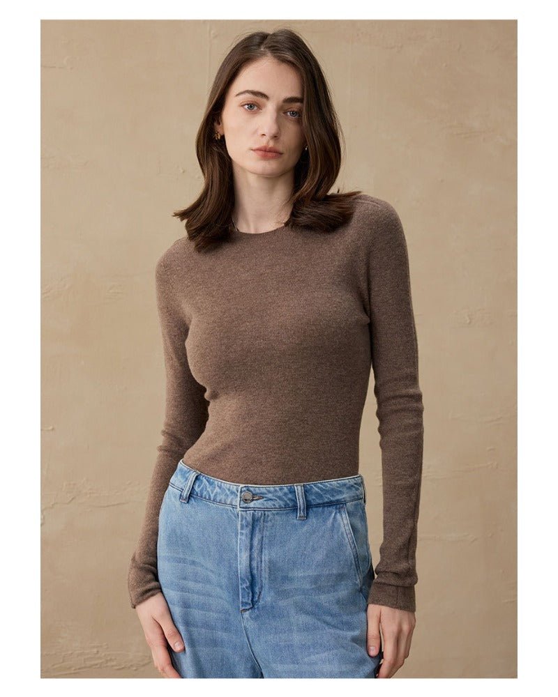 Cashmere & Wool Crew Neck Pullover