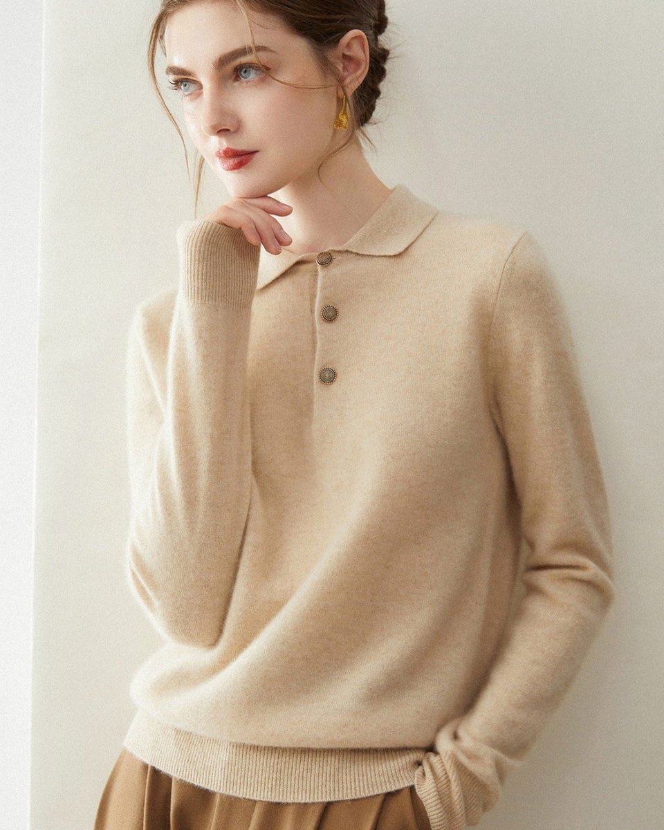 Cashmere Slim-Fit Collared Sweater