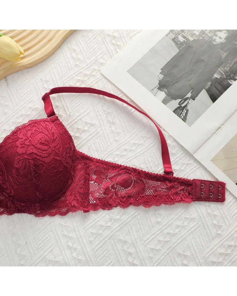 Comfortable Gathering Adjustment Lace Underwear Set