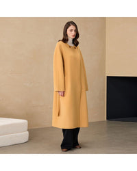 Long Double-Faced Wool And Alpaca Wool Coat