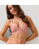 V-neck seamless rimless bra