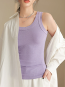 Ribbed Knitted Casual Vest