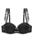 French-style sexy ruffled lace push-up lingerie