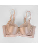 Satin mesh push-up and lifting bra