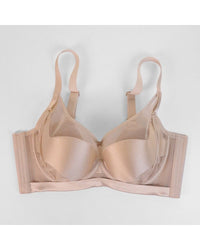 Satin mesh push-up and lifting bra