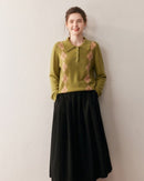 Cashmere Polo Collar Diamond Pattern Sweater