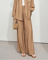 Casual Straight-Leg Wide-Leg Pants