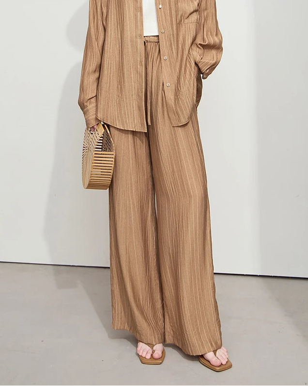 Casual Straight-Leg Wide-Leg Pants