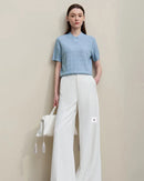 Button-Down Collar Openwork Shirt