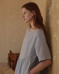 Round Neck 100% Cotton Nightdress