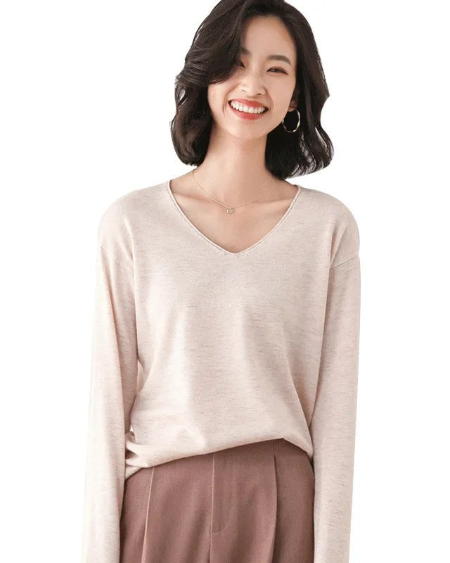 Soft Knit V-Neck Everyday Jumper