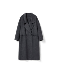 Long Cashmere Double-Faced Wool Coat