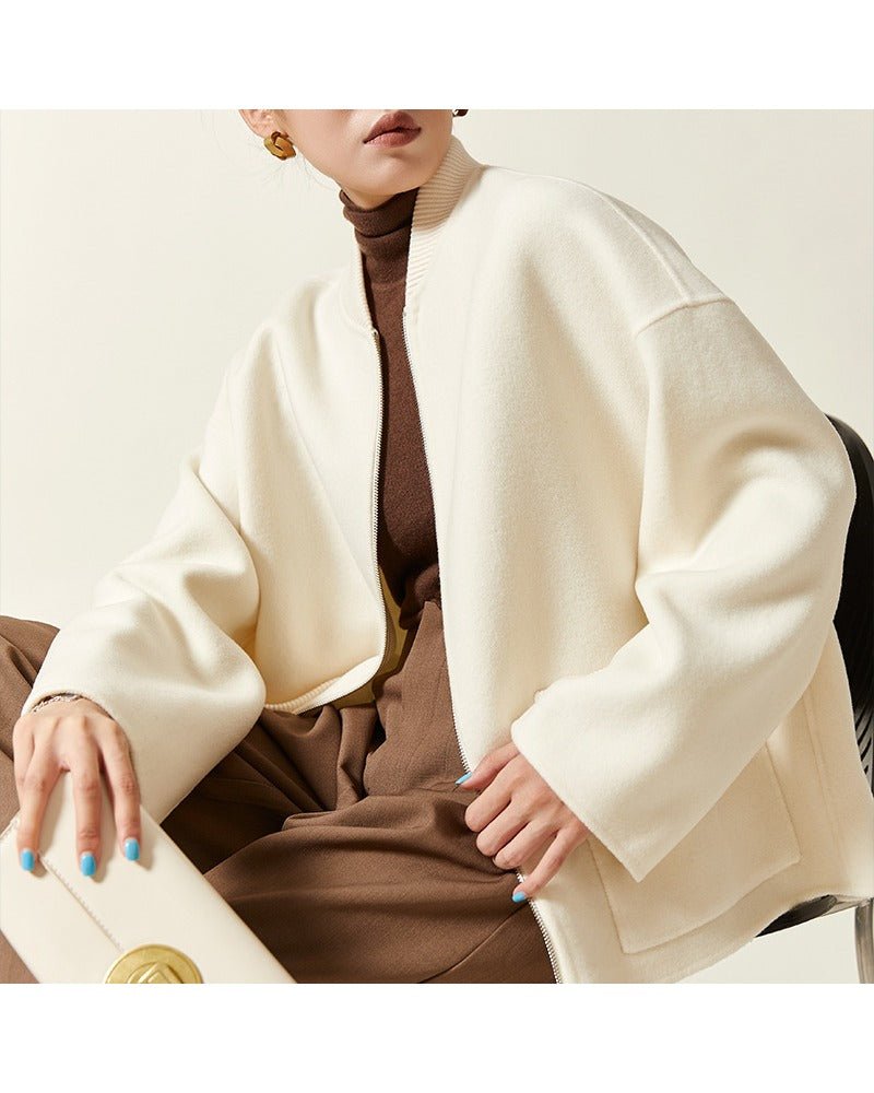 Double-Faced Wool Short Coat