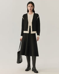 Solid Color Simple Midi Skirt