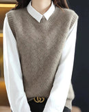Crewneck Wool Knitted Vest