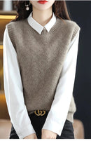 Crewneck Wool Knitted Vest