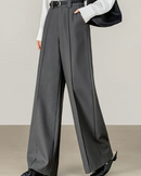 High-Waisted Comfortable Straight-Leg Pants