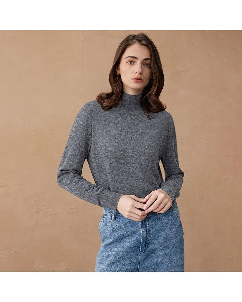 Cashmere & Wool Turtleneck Sweater