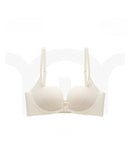 Double front-fastening push-up bra