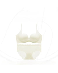Double front-fastening push-up bra