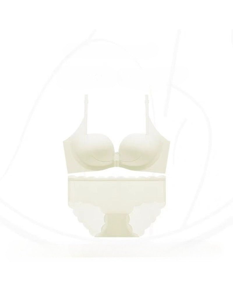 Double front-fastening push-up bra