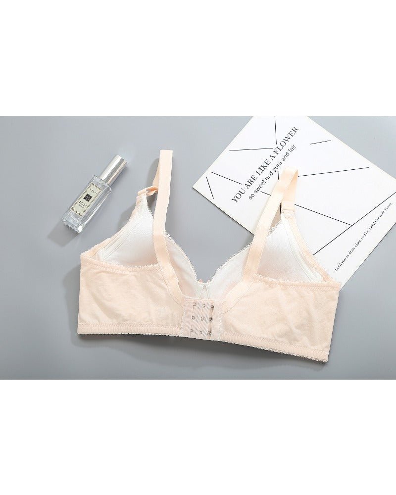 Adjustable cotton-spandex wire-free bra