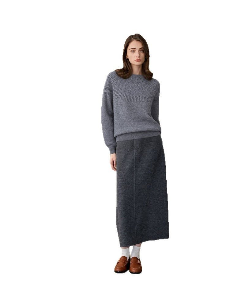 Cashmere Crew Neck Knit Sweater