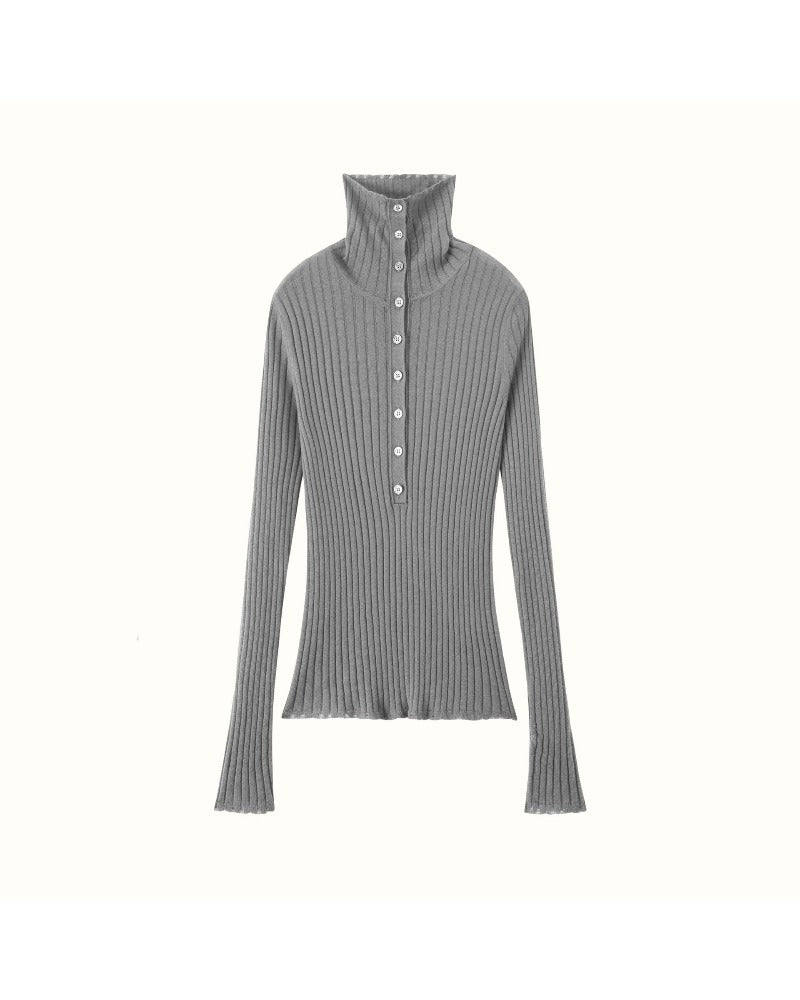 Cashmere & Wool Turtleneck Pullover Sweater