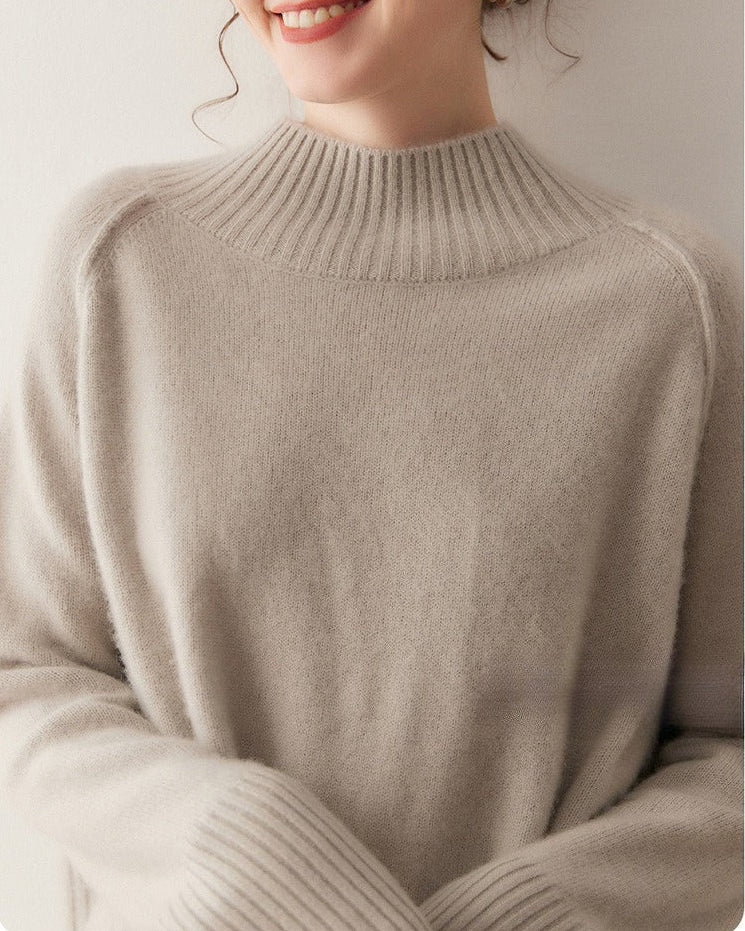 Cashmere Turtleneck Raglan Sleeve Sweater
