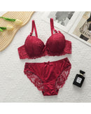 Comfortable Gathering Adjustment Lace Underwear Set
