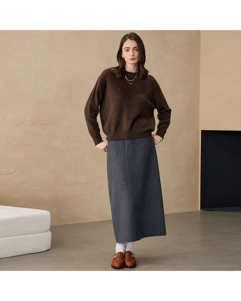 Yak Wool & Cashmere Crew Neck Pullover Sweater