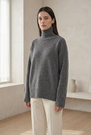 Wool Loose Turtleneck Sweater