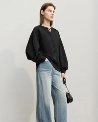 Casual Cotton Loose-Fitting Long-Sleeved Sweatshirt