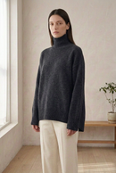 Wool Loose Turtleneck Sweater