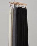 Wool High-Waisted Floor-Length Wide-Leg Pants
