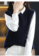 Crewneck Wool Knitted Vest