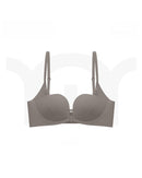 Double front-fastening push-up bra