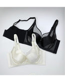 Satin mesh push-up and lifting bra