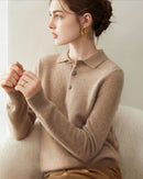Cashmere Slim-Fit Collared Sweater