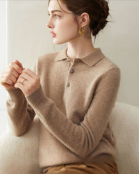 Cashmere Slim-Fit Collared Sweater